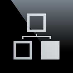 Organization Chart icon on a black background N7