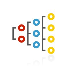 Flowchart icon on a white background N82