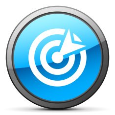 Target icon on a round button N58