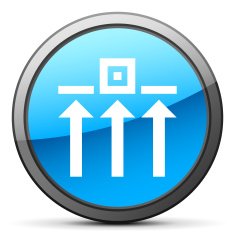 Logistics icon on a round button N49