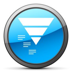 Pyramid icon on a round button N32