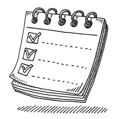 Notepad Paper Tick Mark Drawing