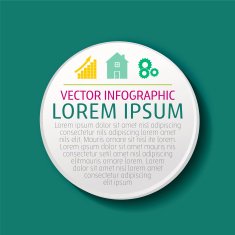 White Circle Infographic On A Green Base