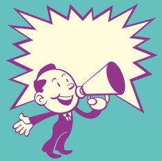 Business Man with Red Speaker 2 (Retro Style)