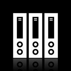 Computer Server icon on a black background
