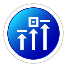 Logistics icon on a round button N50