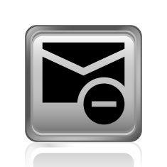 Email icon on a square button