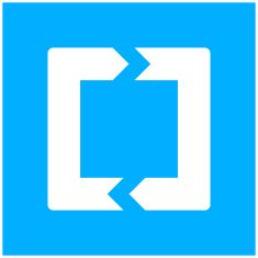 Chevron Chart icon on a blue background N9