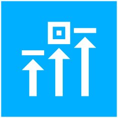 Logistics icon on a blue background N7