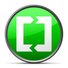 Chevron Chart icon on a round button N64