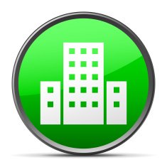 Office Building icon on a round button N68