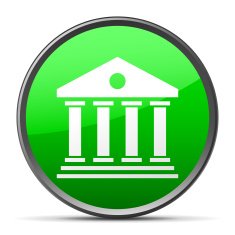 Bank icon on a round button N66