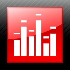 Equalizer icon on a square button N2