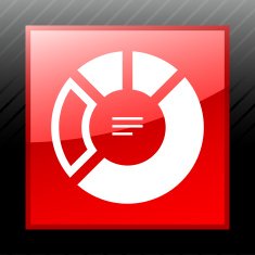 Donut Chart icon on a square button N30