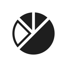 Pie Chart icon on a white background N26