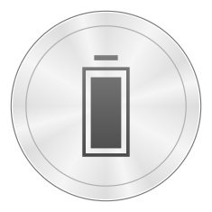 Battery icon on a round button N5