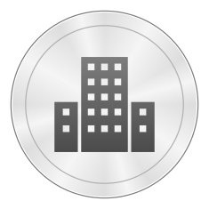 Office Building icon on a round button N70
