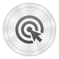 Target icon on a round button N62