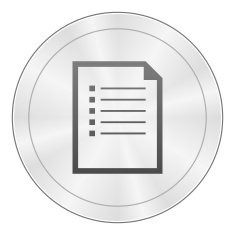Document icon on a round button N122