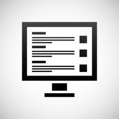 Computer icon on a white background N4