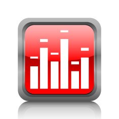 Equalizer icon on a square button N3