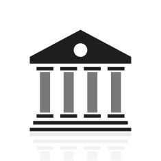 Bank icon on a white background N50