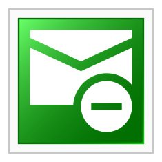 Email icon on a square button N4