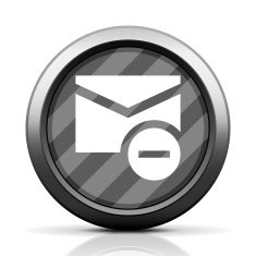 Email icon on a round button N6