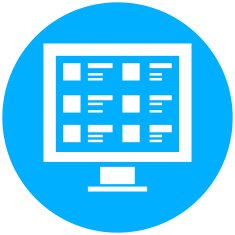 Computer icon on a round button N11