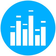 Equalizer icon on a round button N5