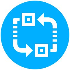 Conveyor icon on a round button N44