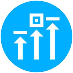 Logistics icon on a round button N55