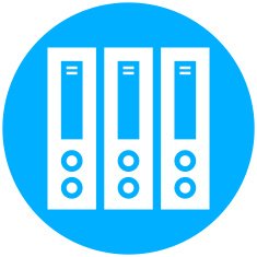 Computer Server icon on a round button N6