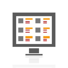 Computer icon on a white background N8