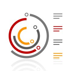Radial Bar Graph icon on a white background N4