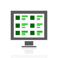 Computer icon on a white background N11