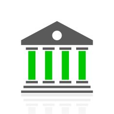 Bank icon on a white background N52