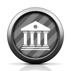 Bank icon on a round button N70
