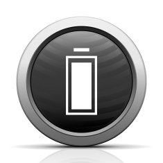 Battery icon on a round button N8