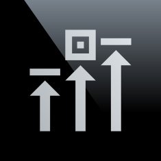 Logistics icon on a black background N13