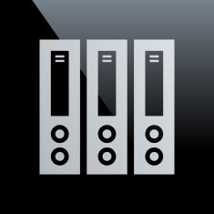 Computer Server icon on a black background N2