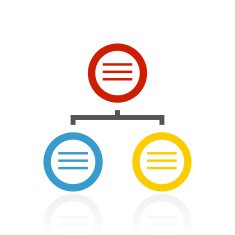 Flowchart icon on a white background N89