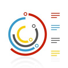 Radial Bar Graph icon on a white background N5