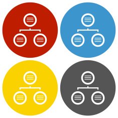 Flowchart icon on circle buttons N26