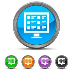 Computer icon on circle buttons N3