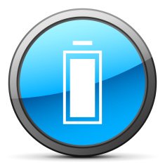 Battery icon on a round button N9
