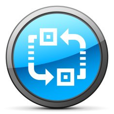 Conveyor icon on a round button N47