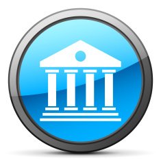 Bank icon on a round button N73