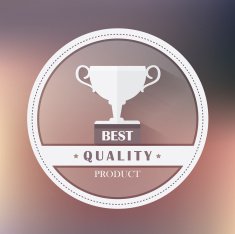 trophy vector badge illustration