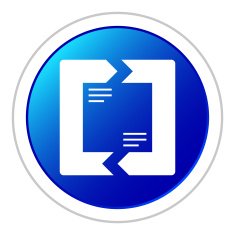 Chevron Chart icon on a round button N72